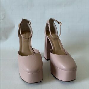 Madden Girl Pink Platform Block Heels